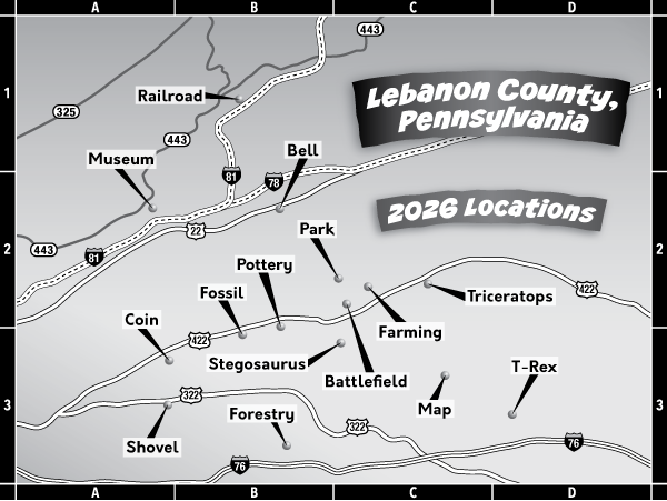 map of the site marker locations
